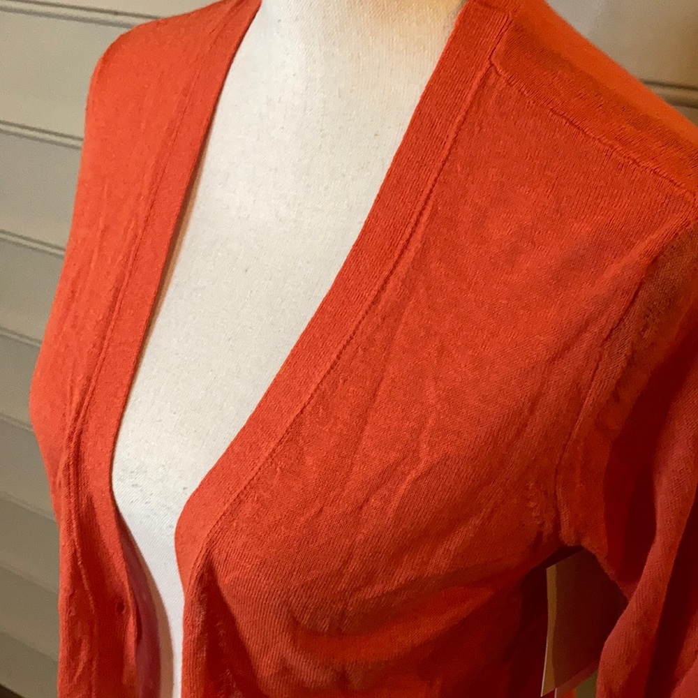 NWT 14th Union Orange Lightweight Button Cardigan - Picture 3 of 8
